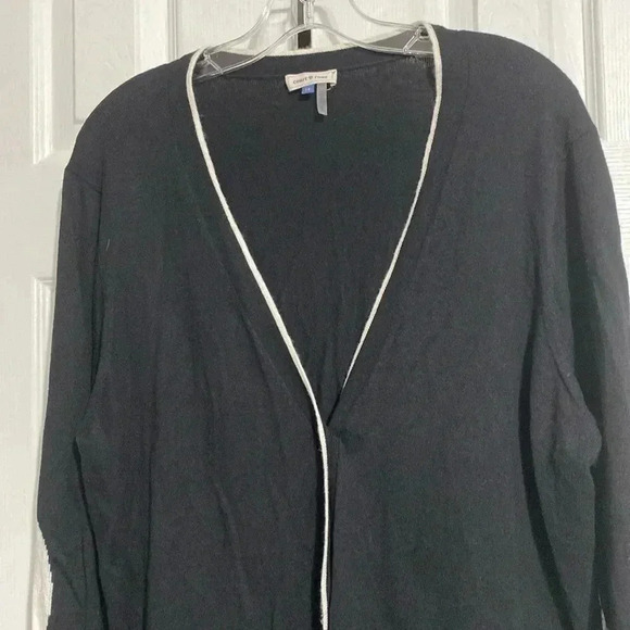Court & Rowe womans cotton wool black & cream cardigan sweater 1X - Picture 3 of 11